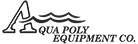 Aqua Poly Equipment Co. logo with the tagline 'The Reliable Choice In Waterproofing Products' on a black background.